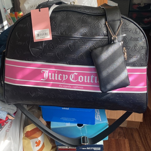 Juicy Couture Liquorice Fashionista Rosie Weekender Travel Bag NWT - Picture 2 of 11